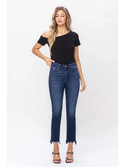 Ardent High Rise Crop Slim Straight Jeans