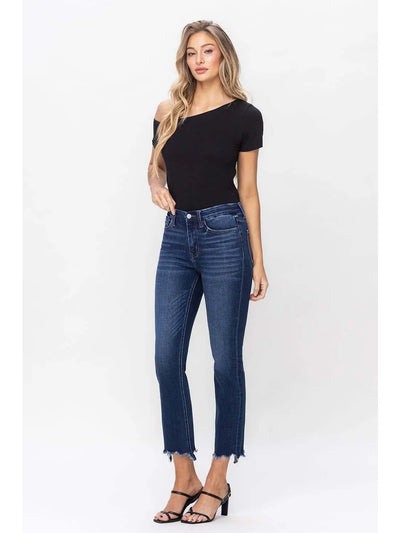 Ardent High Rise Crop Slim Straight Jeans