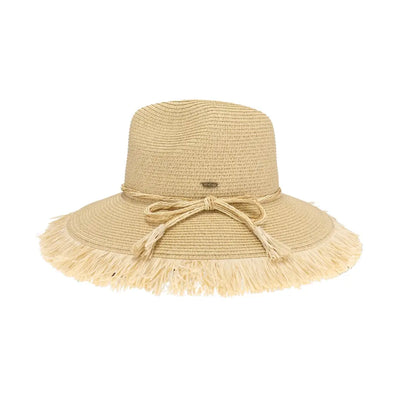 Fringe Trim Panama Sun Hat