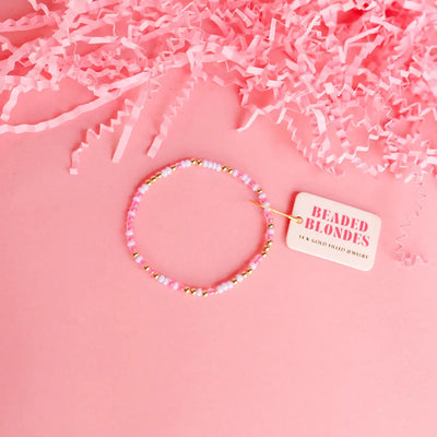 Hot Pink & Lilac Sprinkle Bracelet