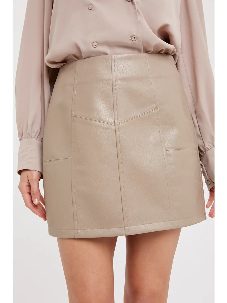 Lauren Faux Leather Skirt