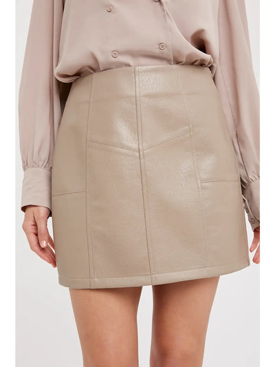 Lauren Faux Leather Skirt