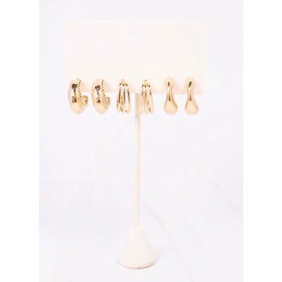 Marcelino Hoop Earring Set Gold