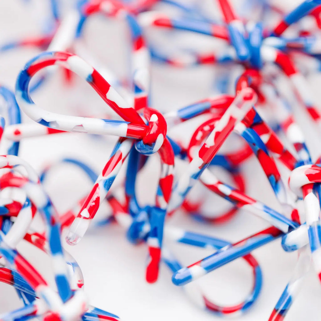 Patriotic Statement Stud Bow Earrings