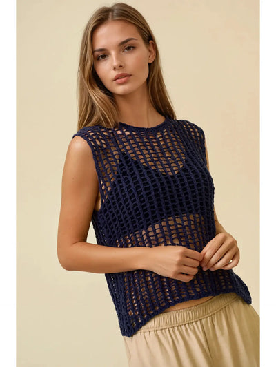 Chunky Open Stitch Sweater Tank