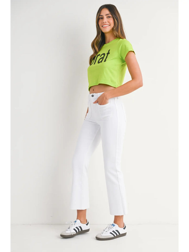 Patch Pocket Cropped Flare