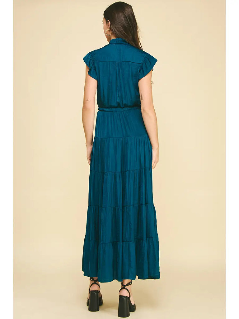 Gia Satin Tiered Dress