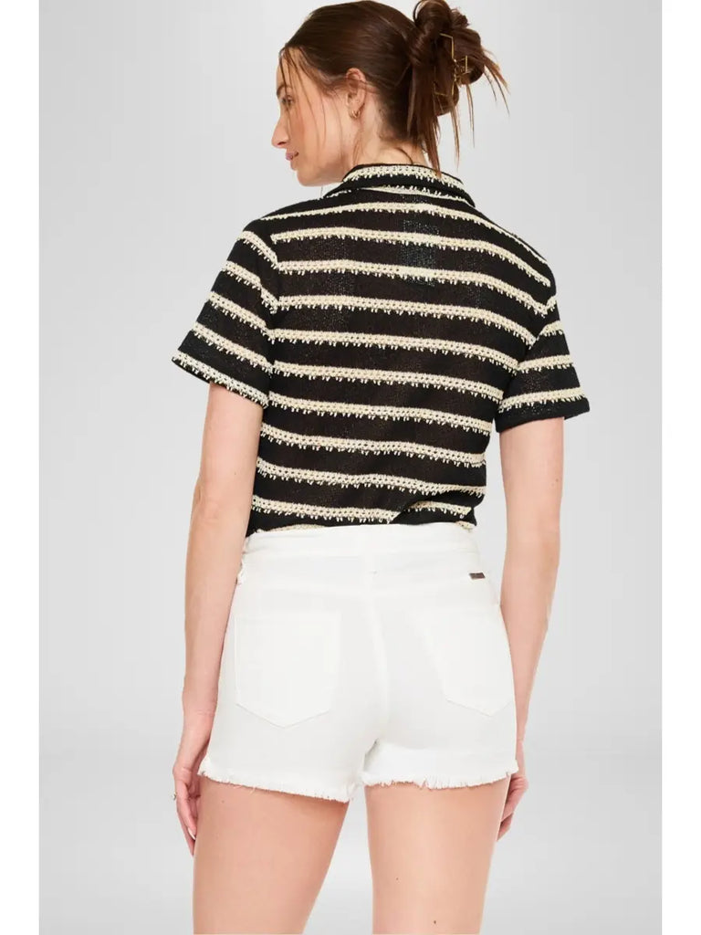 Ava White Denim Shorts