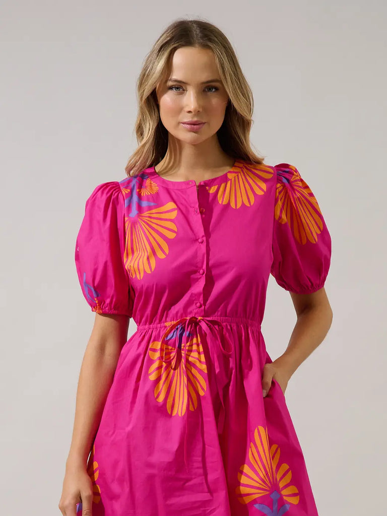 Alba Puff Sleeve Mini Dress
