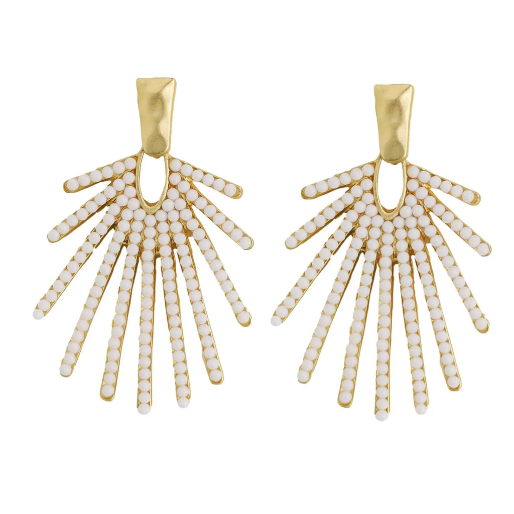 Sunburst Statement Drop Earrings