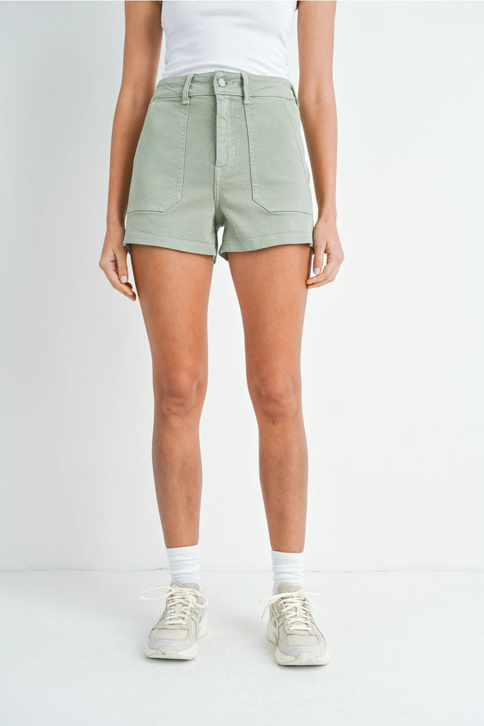 Light Olive Cargo Shorts