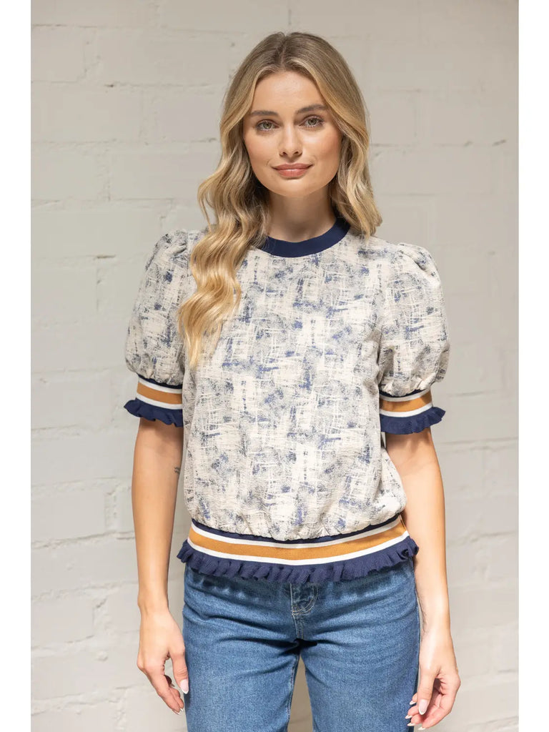 Alicia Ruffled Detail Top