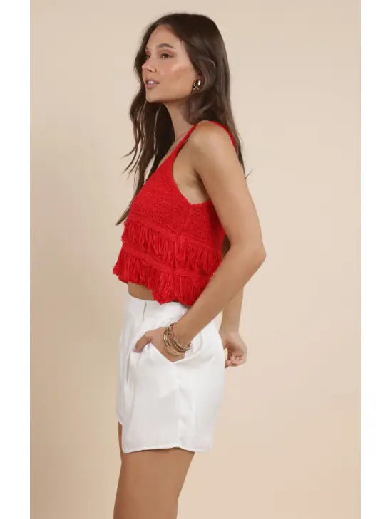 Lucie Fringe Sweater Tank