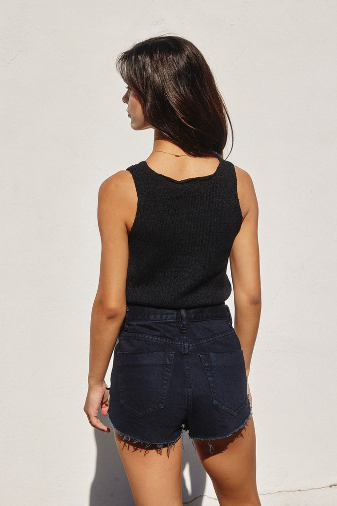 Bow Tie Sleeveless Knitted Top