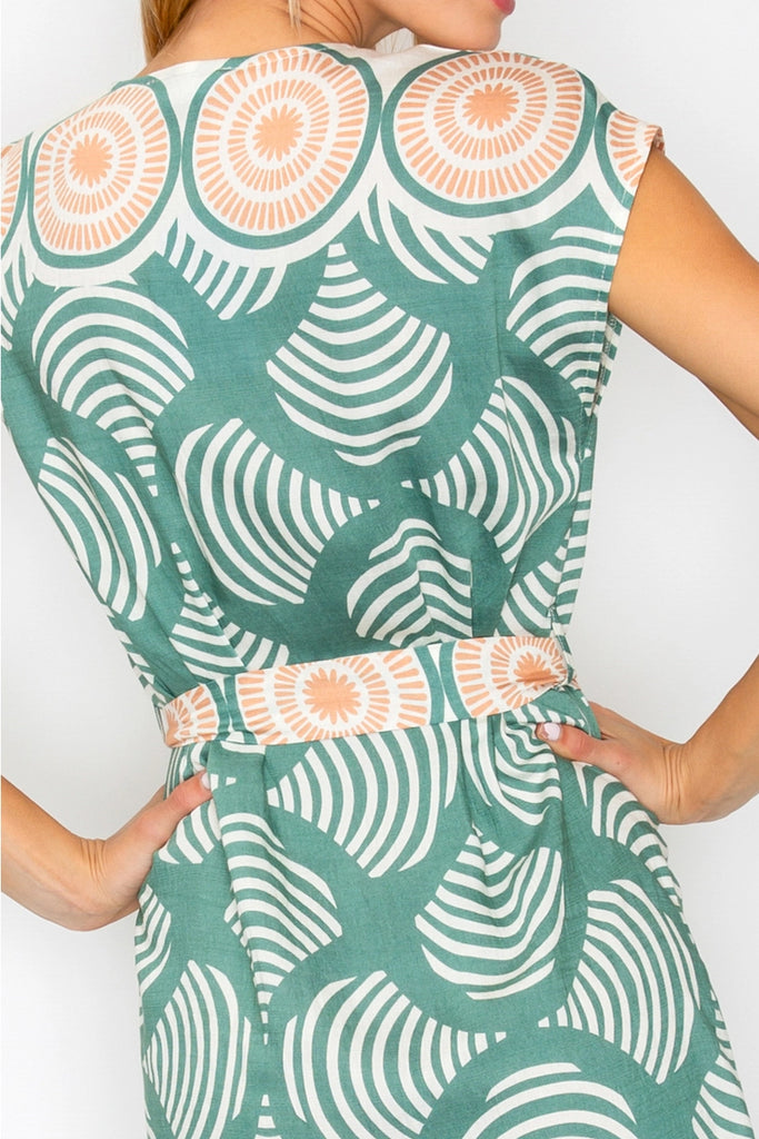 Olive Shell Button Down Dress