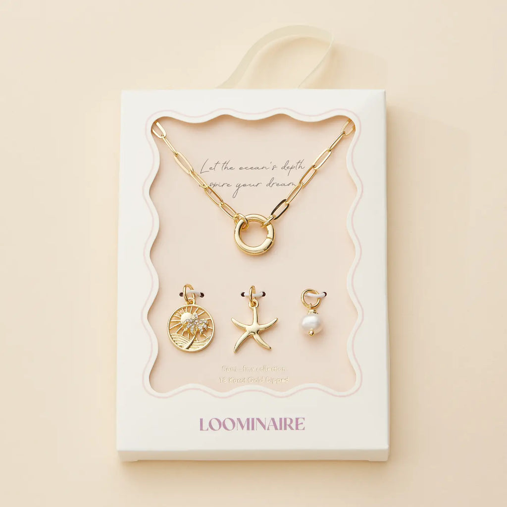 White Gold Charm Necklace