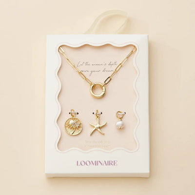White Gold Charm Necklace