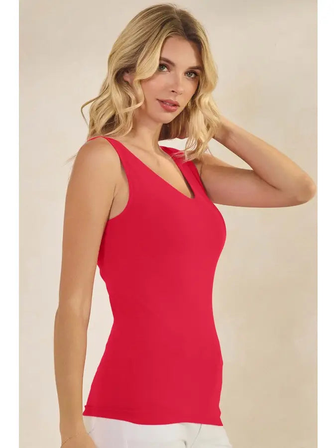 Women's Reversible Seamless Tank with Built-in Bra