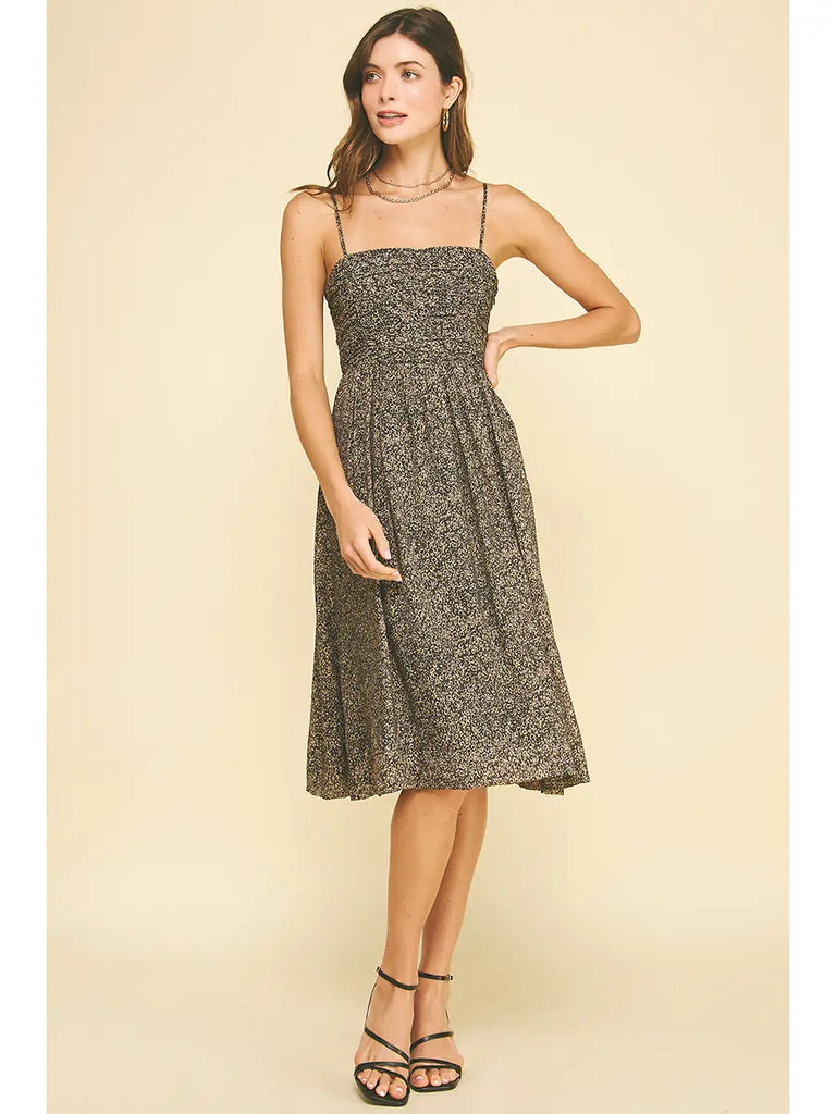 Leopard Print Midi Dress