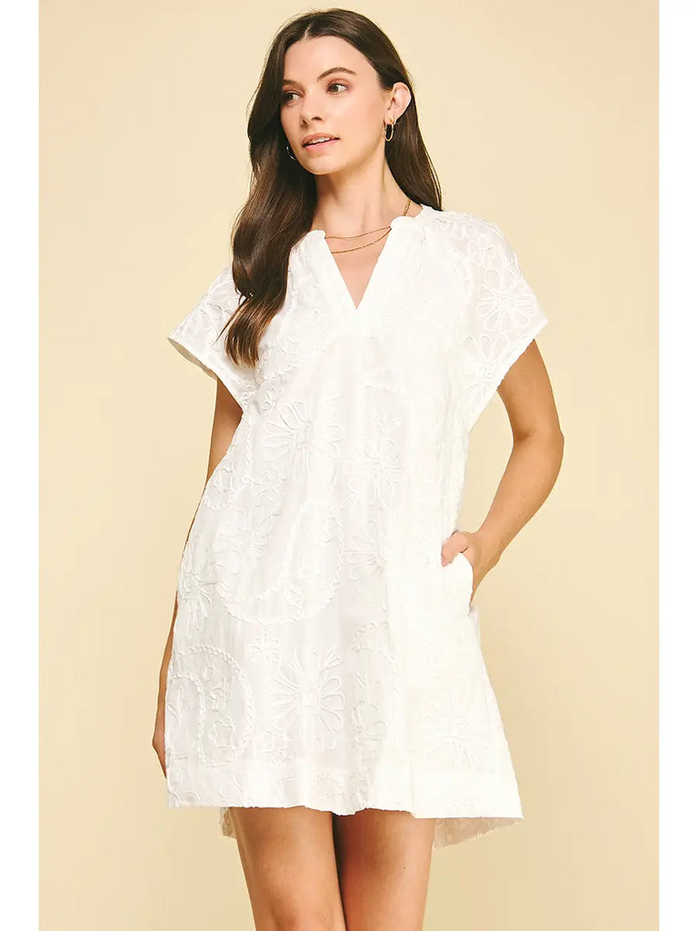 Billie Embroidered Mini Dress