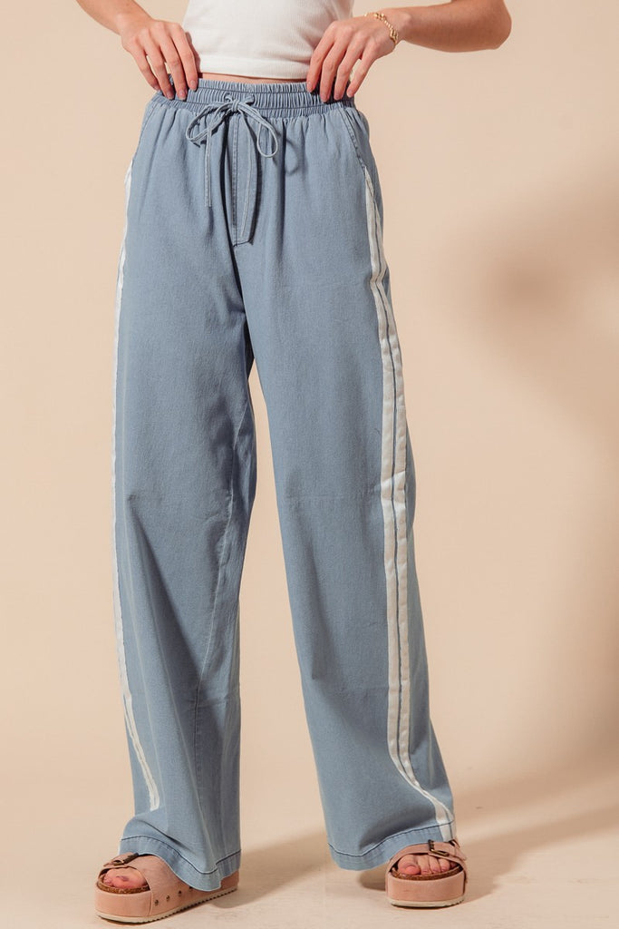 Denim Track Pants