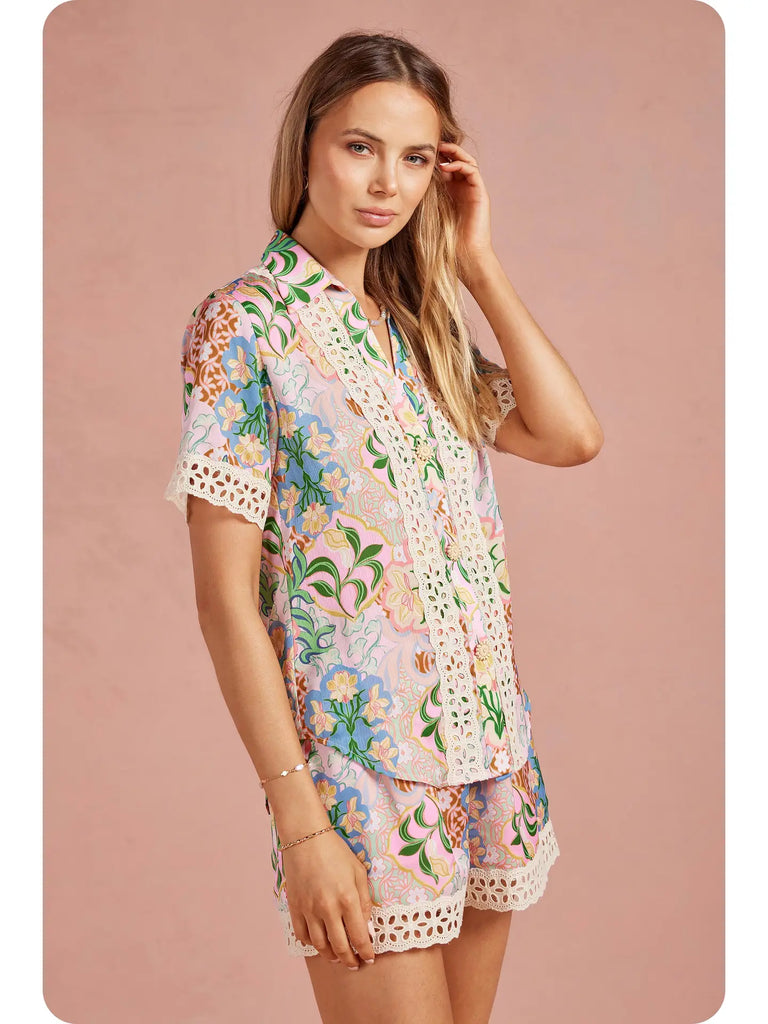 Garden Party Satin Shirt