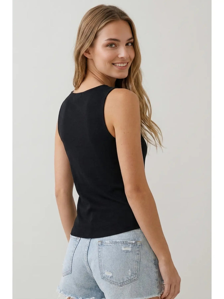 Asymmetrical Boat Neck Tank