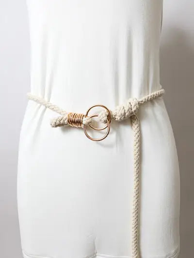 Double Circle Braided Rope Belt