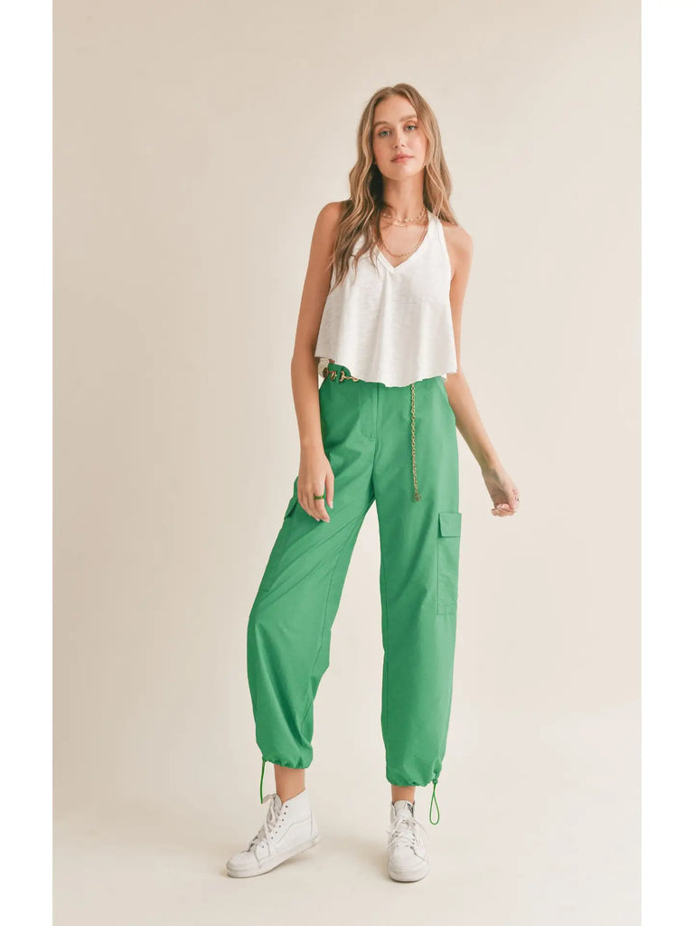 Sleeping in V Neck Crop Tank