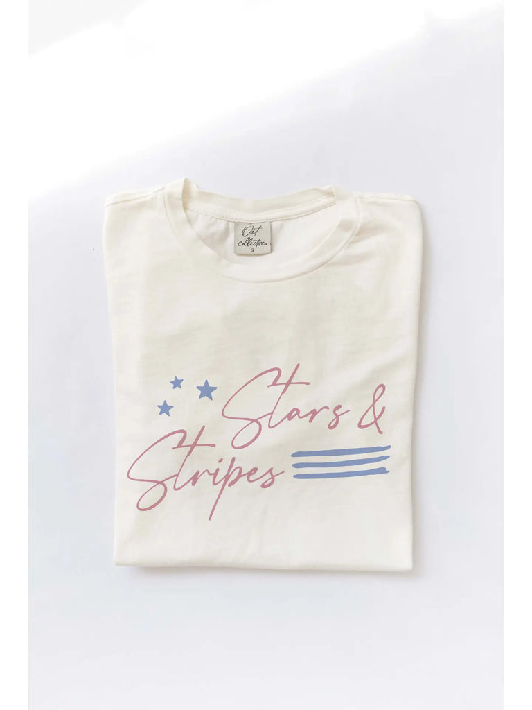 Stars and Stripes Mineral Washed Graphic Top