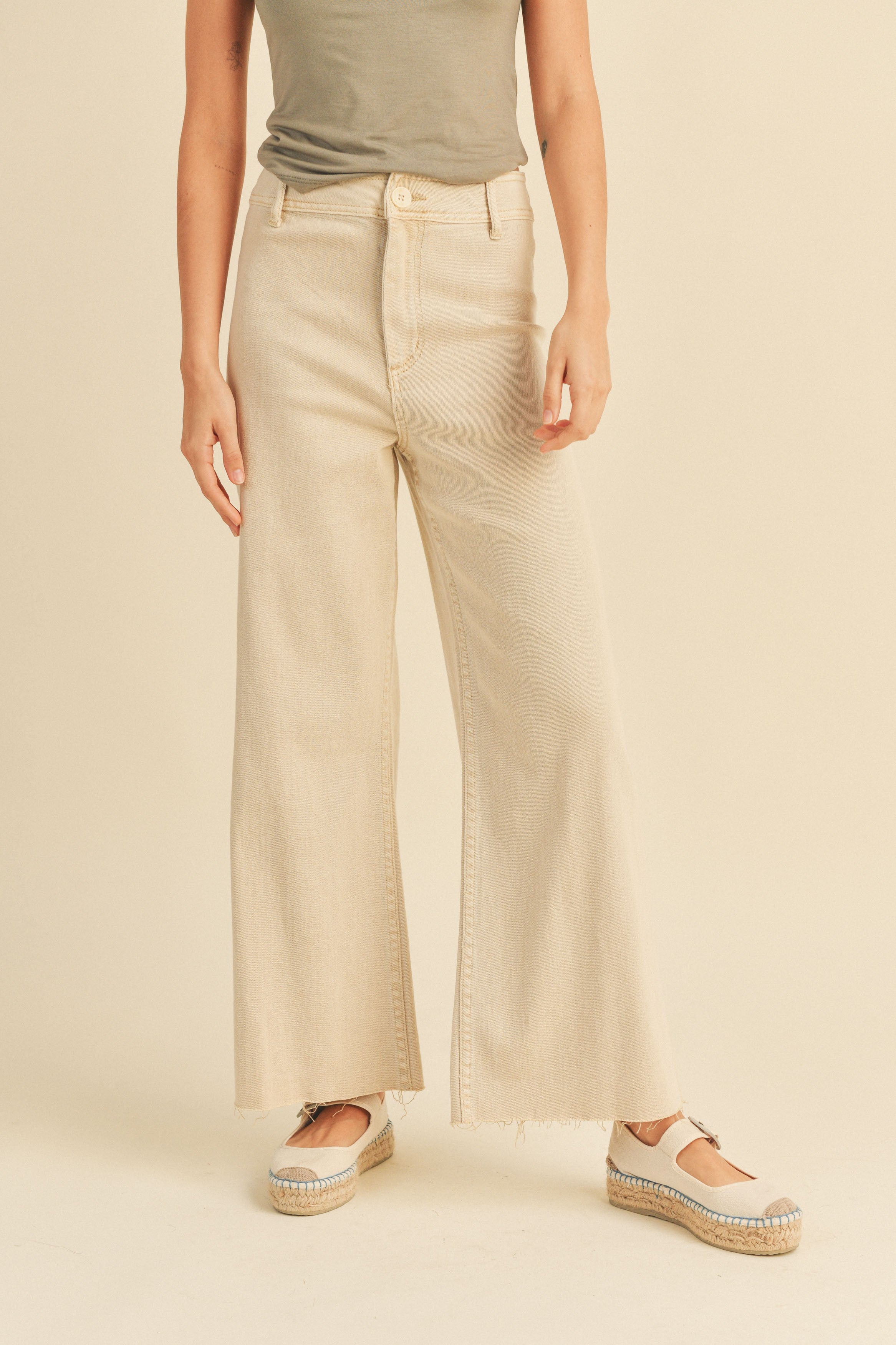 THE FRANKIE SHOP Tansy pleated twill wide-leg pants | NET-A-PORTER