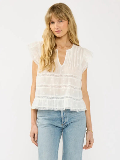 Lauren Ruffle Sleeve Top
