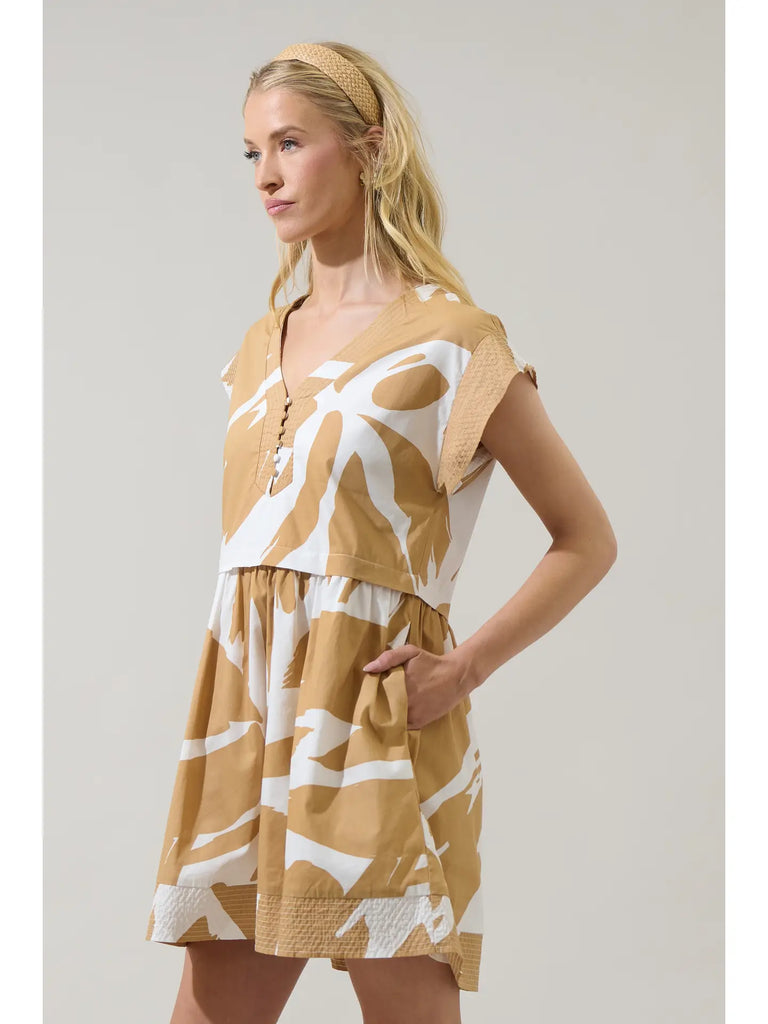 Hazel Abstract Jolene Trapeze Mini Dress