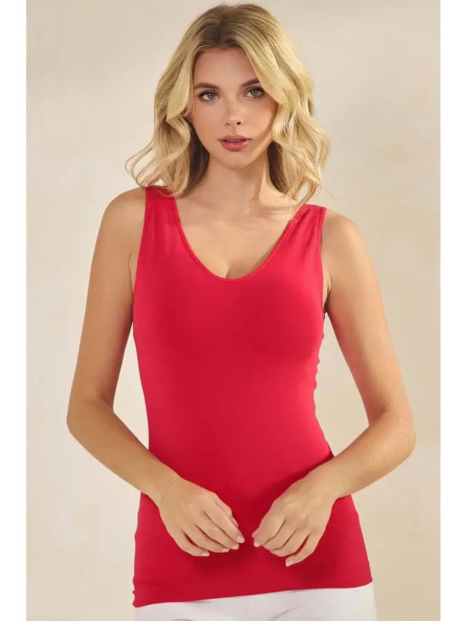 Women's Reversible Seamless Tank with Built-in Bra