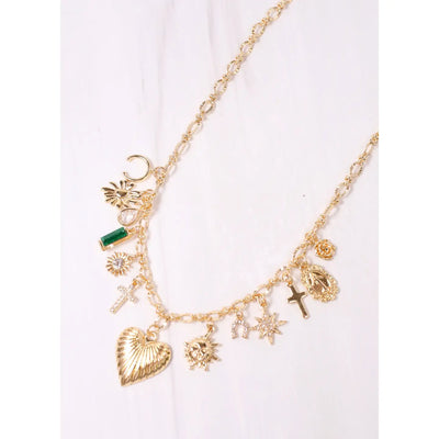 Natalya Charm Necklace Gold