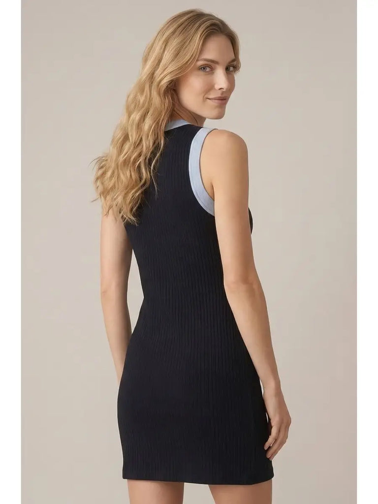 Mixed Denim Dress