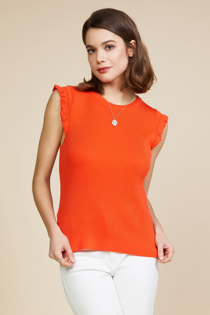 Brianna Ruffle Sleeve Tank