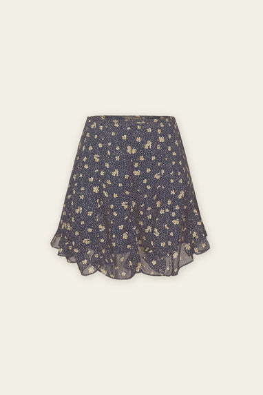 Dot & Floral Mini Skirt