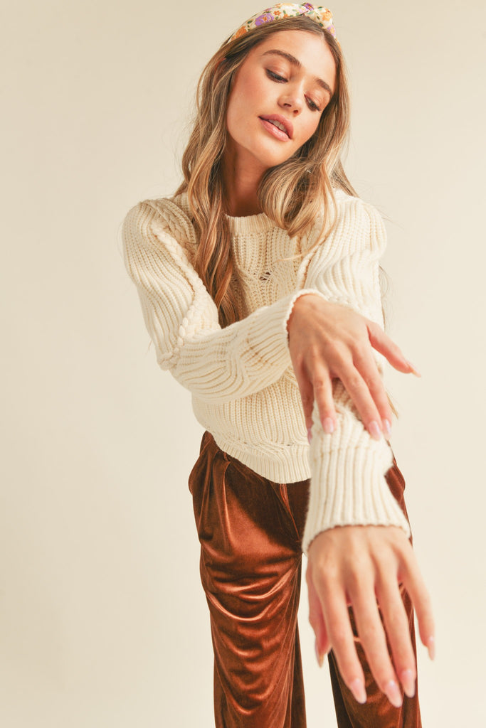 Braided Knit Sweater