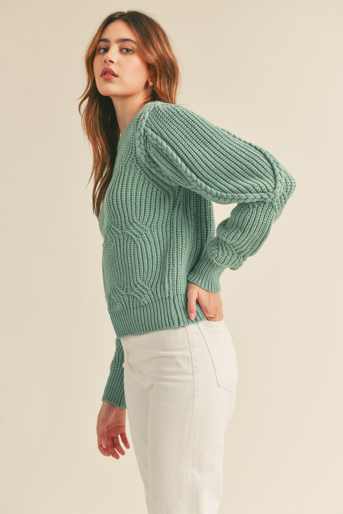 Braided Knit Sweater