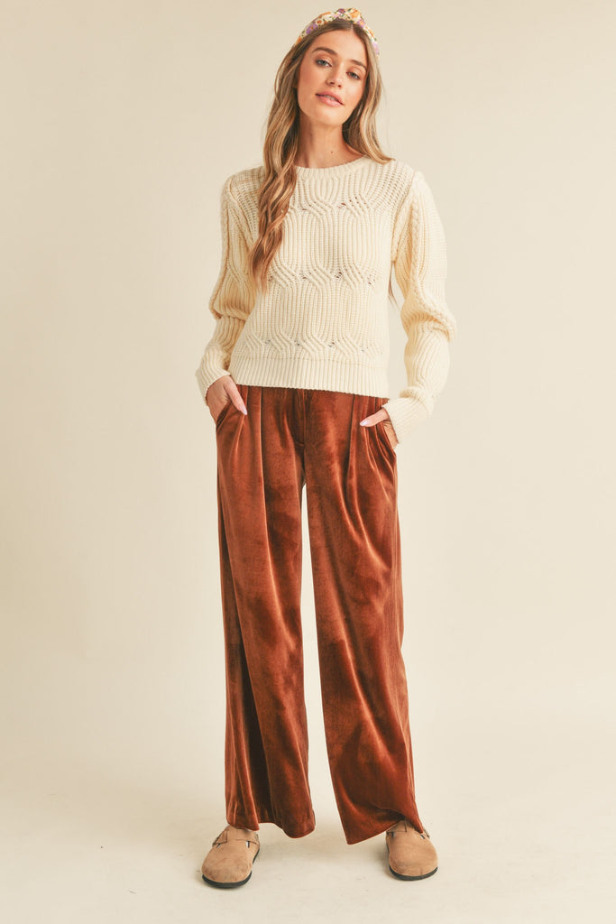 Braided Knit Sweater