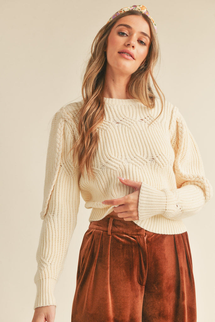 Braided Knit Sweater