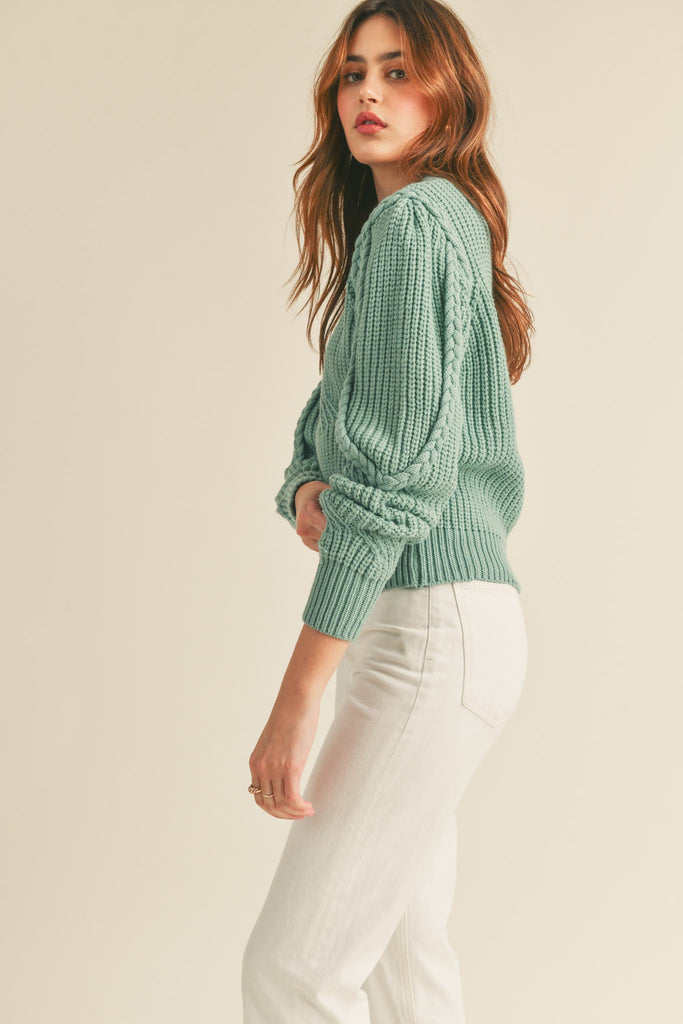 Braided Knit Sweater