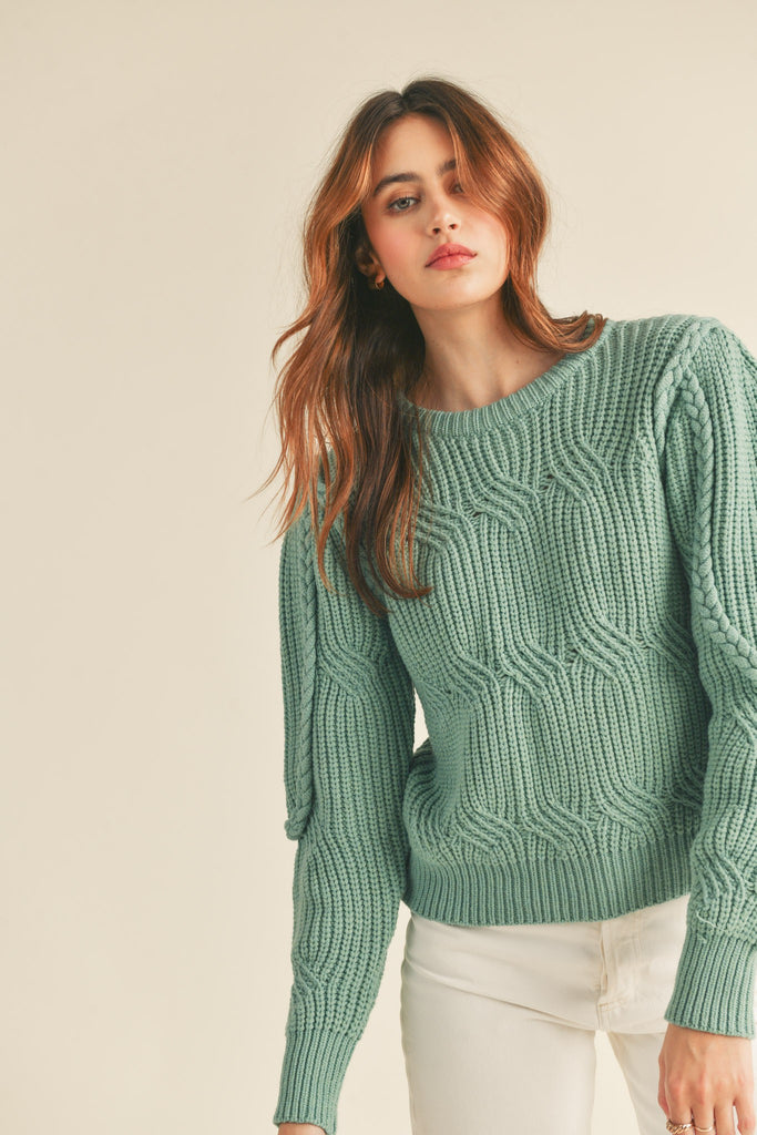 Braided Knit Sweater