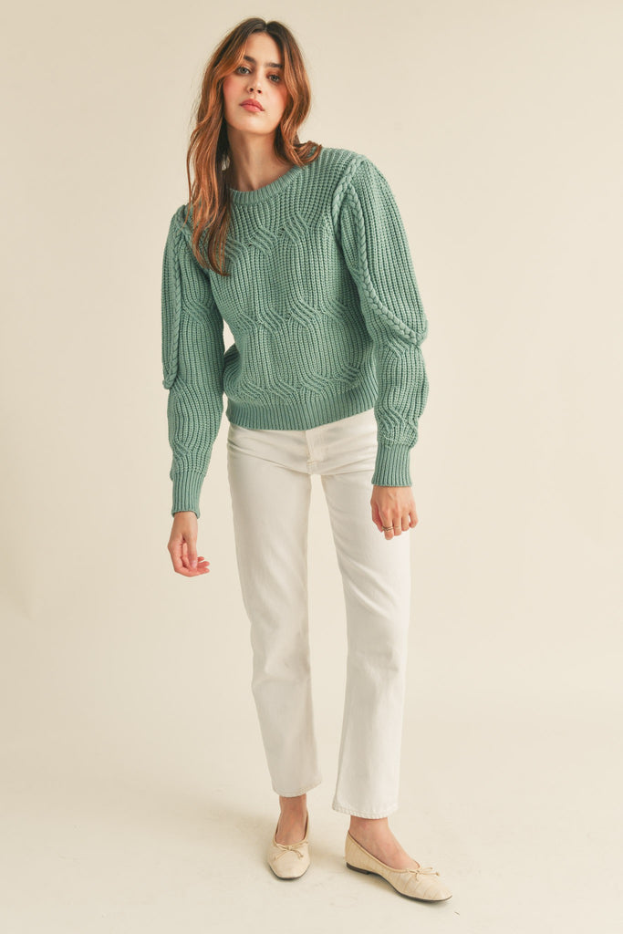 Braided Knit Sweater