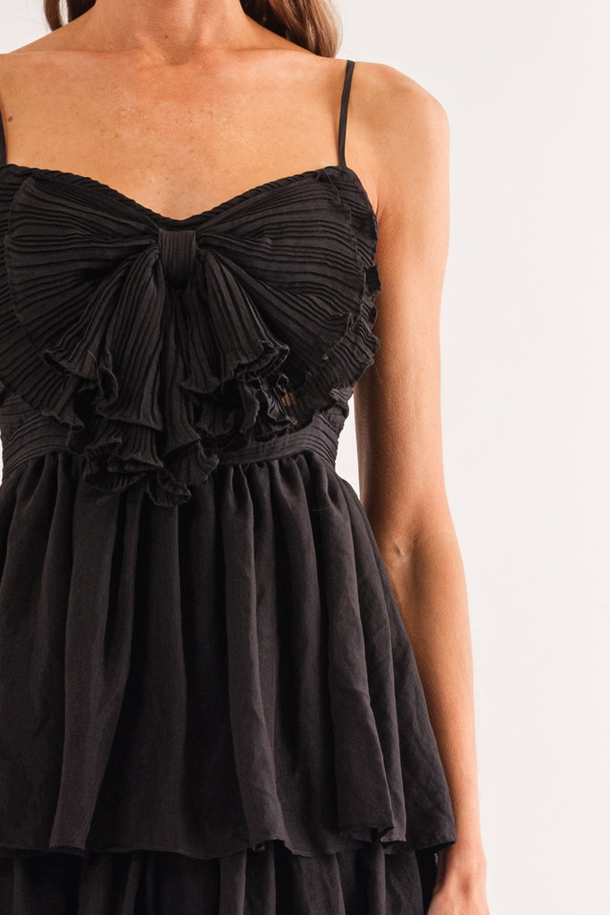 Yoona Black Bow Dress