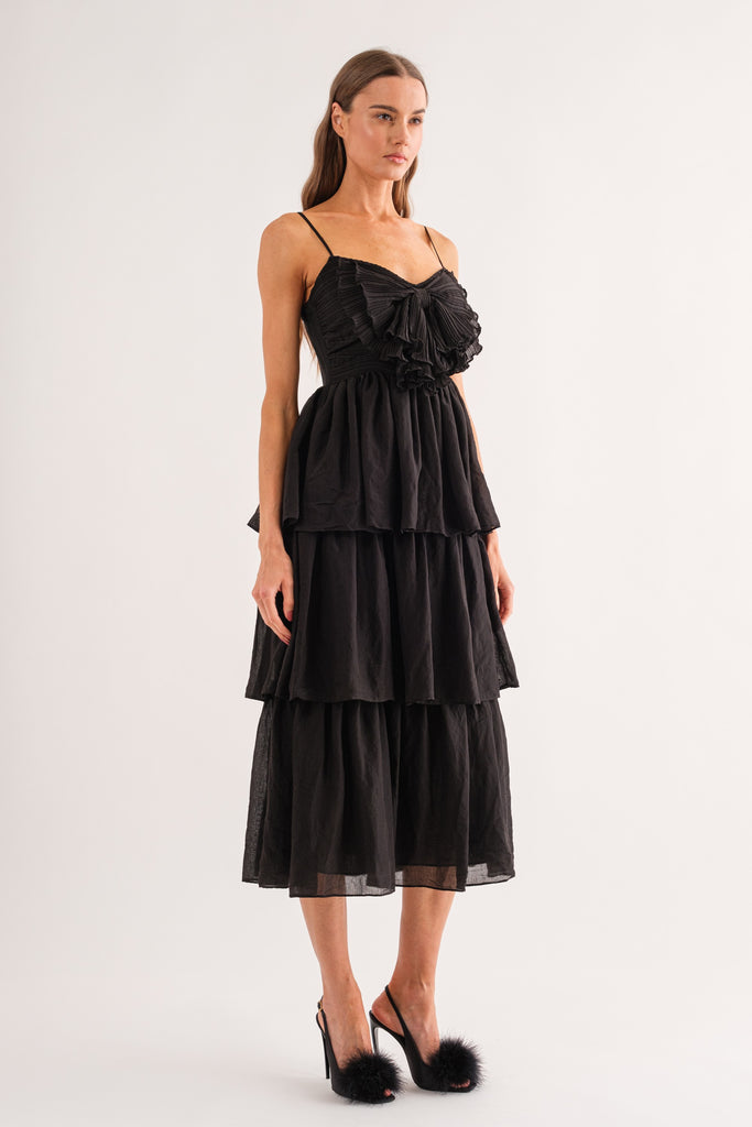 Yoona Black Bow Dress