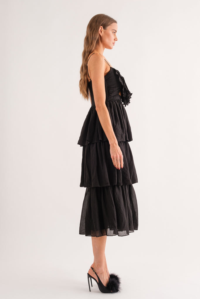 Yoona Black Bow Dress