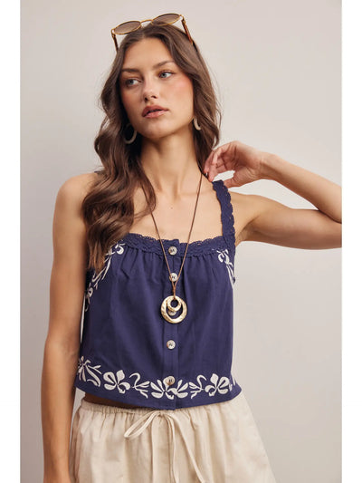 Malone Embroidered Tank