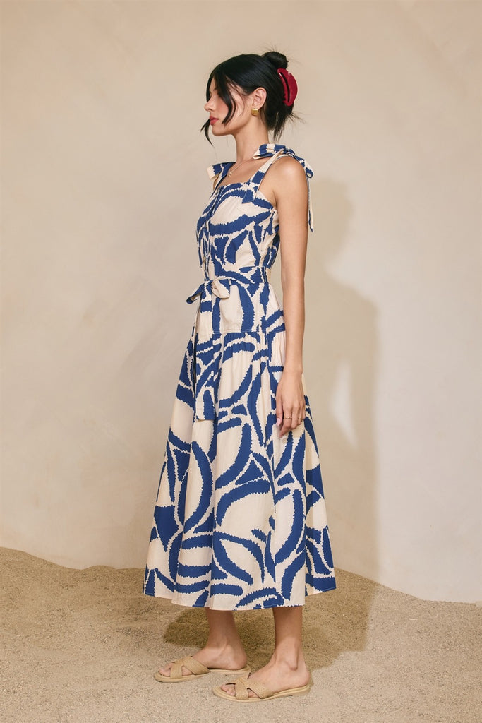 Tide And Seek Button Down Midi Dress